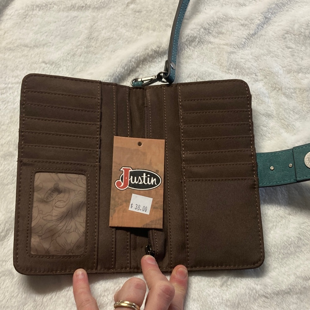 Justin Boots  Wallet Teal - Picture 2 of 5